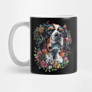 Cute Dog with Flowers Design Mug